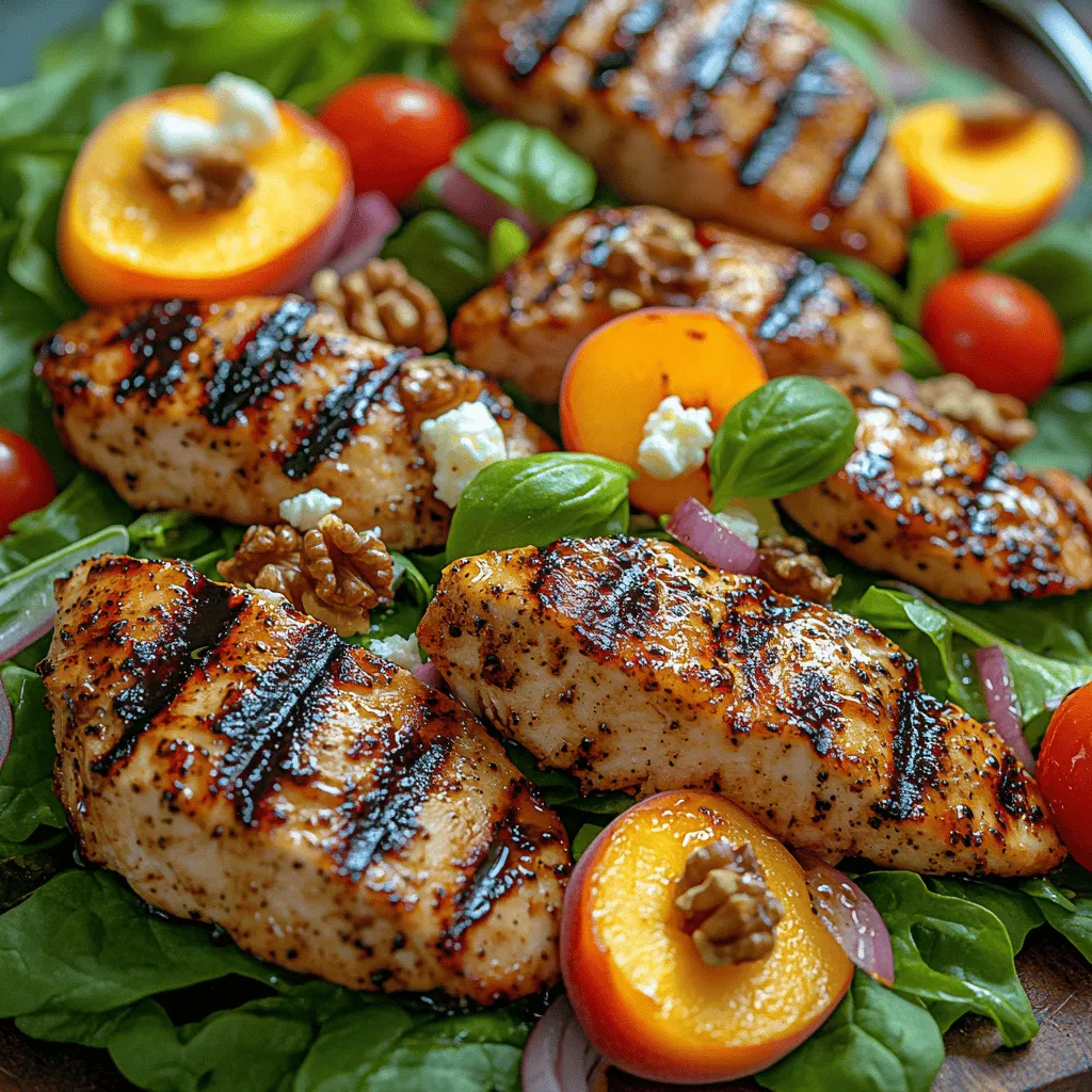 As the warm sun shines brightly and the days grow longer, summer beckons us to embrace fresh, vibrant meals that nourish our bodies and delight our taste buds. One of the most refreshing and versatile options for summer dining is the salad. Not only can salads be tailored to suit a variety of tastes, but they also offer a canvas for a colorful array of ingredients that celebrate the season's bounty. Among the myriad of salad options, the Grilled Chicken Peach Salad stands out as a stellar choice, combining the succulent flavors of grilled chicken with the sweet juiciness of ripe peaches. This unique pairing presents a delightful balance of savory and sweet that is sure to impress at any gathering or as a light meal.