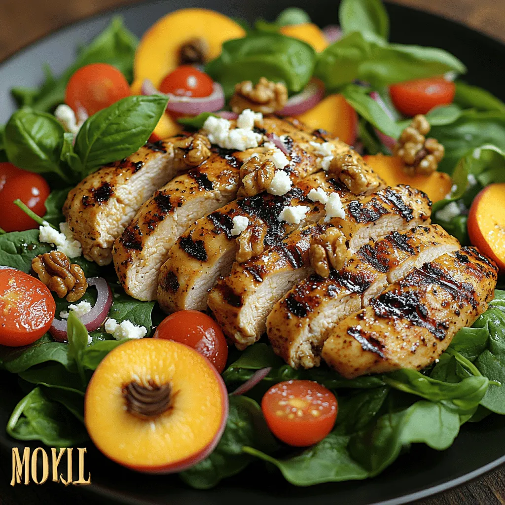 As the warm sun shines brightly and the days grow longer, summer beckons us to embrace fresh, vibrant meals that nourish our bodies and delight our taste buds. One of the most refreshing and versatile options for summer dining is the salad. Not only can salads be tailored to suit a variety of tastes, but they also offer a canvas for a colorful array of ingredients that celebrate the season's bounty. Among the myriad of salad options, the Grilled Chicken Peach Salad stands out as a stellar choice, combining the succulent flavors of grilled chicken with the sweet juiciness of ripe peaches. This unique pairing presents a delightful balance of savory and sweet that is sure to impress at any gathering or as a light meal.
