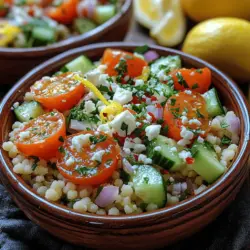 Discover the vibrant and refreshing world of Lemony Herb-Infused Couscous Delight Bowls, a dish that perfectly marries the zesty brightness of lemon with the earthy tones of fresh herbs. This delightful recipe isn't just a simple meal; it represents a harmonious balance of flavors and textures that can elevate any dining experience. With its bright colors and fresh taste, this dish can serve as either a satisfying main course or a flavorful side, making it a versatile addition to your culinary repertoire.