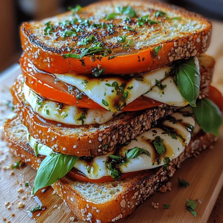 Delve into the vibrant flavors of summer with our Heavenly Tomato Basil Delight Sandwiches. Perfectly combining the freshness of heirloom tomatoes, aromatic basil, and creamy mozzarella, this sandwich is a celebration of simple yet exquisite ingredients. Each bite offers a burst of flavor that transports you to sun-drenched gardens and bustling farmers' markets. Whether you’re enjoying a leisurely lunch or hosting a summer gathering, this recipe is bound to impress. In this article, we will explore the ingredients, the step-by-step process to create these delightful sandwiches, and the culinary significance of each component.