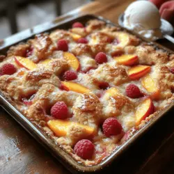 When it comes to dessert, few options can rival the warm, comforting allure of a cobbler. This beloved treat has a special place in the hearts of many, evoking memories of family gatherings, summer picnics, and cozy nights at home. With its tender fruit base topped by a deliciously simple pastry, cobblers are not only delightful to behold but also a joy to eat. The versatility of cobblers allows them to be enjoyed in various forms, from traditional fruit combinations to innovative flavor fusions. One such delightful fusion is the Peachy Raspberry Bliss Cobbler, which marries the sweetness of fresh peaches with the tartness of ripe raspberries for a dessert that is both vibrant and satisfying.