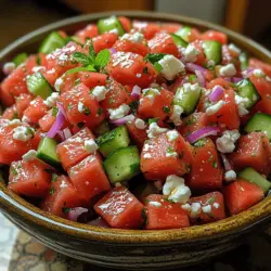 As the warm summer days beckon, the desire for light, refreshing meals becomes paramount. One dish that perfectly encapsulates the essence of summer is the Watermelon Feta Delight. This vibrant salad harmoniously combines the juicy sweetness of ripe watermelon with the creamy, salty notes of feta cheese, creating a flavor profile that is both refreshing and satisfying. Not only is this salad a feast for the eyes with its stunning colors, but it also brings a wealth of nutritional benefits, making it an ideal choice for health-conscious diners.