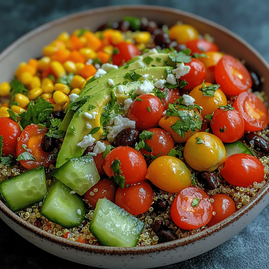 In recent years, quinoa has garnered attention as a superfood, becoming a staple in health-conscious kitchens around the globe. This tiny grain, often mistaken for a cereal, is not only versatile but also packs a powerful nutritional punch. Rich in protein, fiber, and essential amino acids, quinoa serves as an excellent base for a variety of dishes, making it a perfect choice for those looking to incorporate healthier options into their diets. With a growing emphasis on fresh vegetables and colorful meals, the Vibrant Quinoa Veggie Bowls emerge as an ideal dish that brings together the best of both worlds: nutrient-dense grains and a rainbow of vegetables.