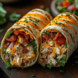 Wraps have become a staple in the world of quick meals, offering a delightful blend of flavors and a satisfying way to incorporate various ingredients into a single dish. Their popularity stems from their versatility, making them an ideal choice for anyone looking for a convenient meal that doesn’t compromise on taste or nutrition. Among the wide array of wrap recipes available, the Crispy Chicken Bacon Ranch Wrap stands out as a perfect marriage of flavors and textures. This wrap brings together succulent chicken, crispy bacon, and the creamy zing of ranch dressing, all enveloped in a soft tortilla.