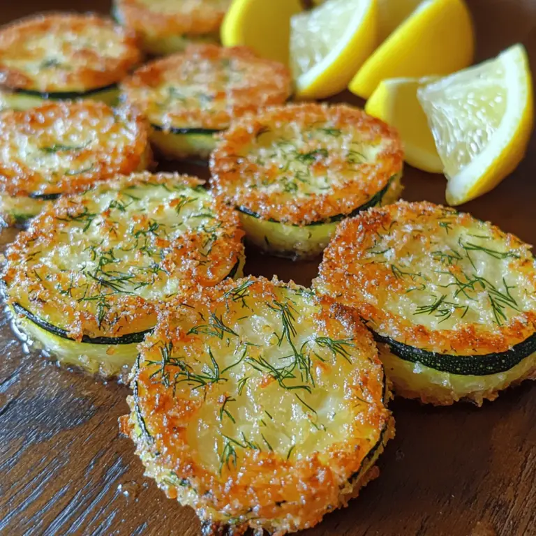 In the world of healthy snacking, Crunchy Lemon Dill Zucchini Slices stand out as a delightful option that combines flavor, texture, and nutrition. These baked zucchini slices are not only easy to prepare but also offer a burst of citrusy freshness paired with the aromatic notes of dill. Perfect as an appetizer, side dish, or a light snack, this recipe is a fantastic way to incorporate more vegetables into your diet while satisfying your cravings for something crunchy and savory.