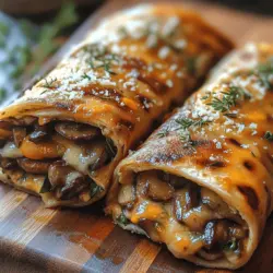Wraps have surged in popularity over the years, becoming a go-to meal option for many due to their versatility and convenience. Whether enjoyed for lunch, dinner, or even as a snack, wraps can cater to a variety of tastes and dietary preferences. They are easily customizable, allowing home cooks to get creative with fillings, sauces, and toppings. Among the myriad of wrap recipes, Crispy Mushroom Melt Wraps stand out as a delightful choice, offering a perfect balance of flavors and textures that are sure to satisfy any palate.