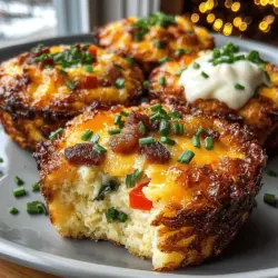In recent years, breakfast muffins have surged in popularity, transforming from simple baked goods into a versatile meal option that caters to busy lifestyles. One standout recipe in this trend is the Golden Hashbrown Egg and Cheese Cupcakes. This innovative dish combines the beloved flavors of classic breakfast ingredients into a single, portable cupcake format that is both satisfying and convenient. With a delightful mix of crispy hashbrowns, fluffy eggs, and melted cheese, these cupcakes are not just a feast for the taste buds; they also pack a nutritional punch, balancing protein, carbohydrates, and fats to create a well-rounded meal.