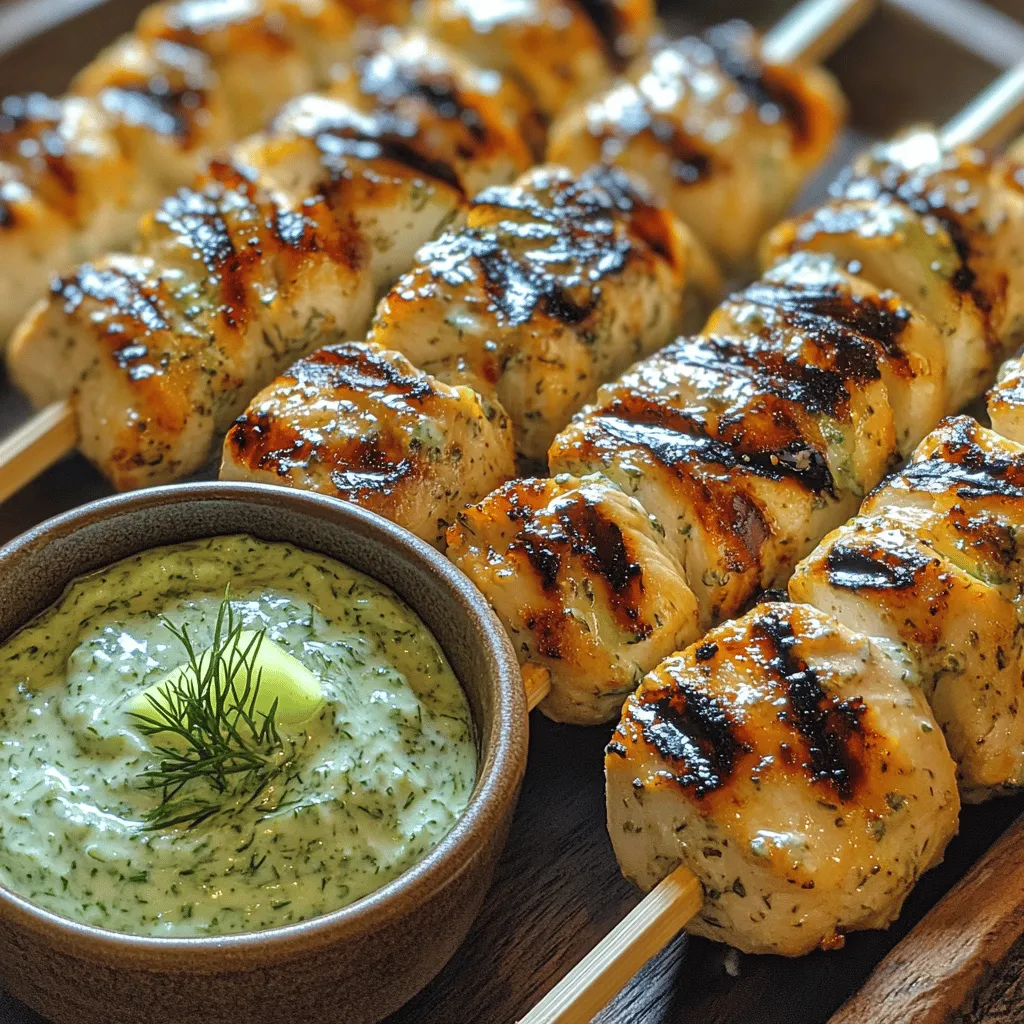 Creamy Tzatziki Chicken Skewers are a delightful fusion of Mediterranean flavors that evoke the sun-soaked landscapes of Greece. This dish features succulent pieces of chicken marinated to perfection, grilled to a tender finish, and served with a refreshing tzatziki sauce that is both creamy and tangy. The combination of the tzatziki and grilled chicken serves not only as a feast for the taste buds but also as a celebration of healthy eating.