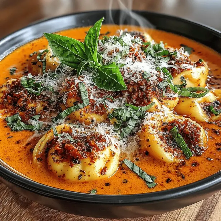 Creamy Roasted Red Pepper Tortellini is a delightful dish that brings a burst of flavor and comfort to your dining table. This recipe combines the rich, velvety texture of a creamy sauce with the sweet, smoky essence of roasted red peppers, creating an irresistible meal that caters to both the eye and the palate. The combination of cheese-filled tortellini and a luscious sauce not only satisfies the taste buds but also provides a feast for the senses.