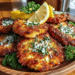 Parmesan Crusted Turkey Cutlets are a delightful and mouthwatering dish that combines the lean protein of turkey with the savory richness of Parmesan cheese. This recipe not only offers a satisfying crunch with each bite but also elevates the humble turkey cutlet into a gourmet experience. Whether you're preparing a weeknight dinner for your family or looking to impress guests at a special gathering, these cutlets are sure to be a hit.