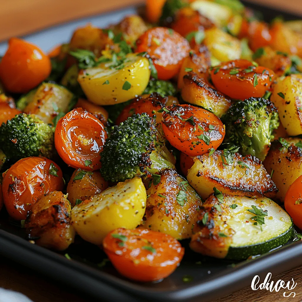 In the realm of culinary delights, vegetables are often relegated to the sidelines, overshadowed by more elaborate dishes that demand attention. Yet, the Zesty Lemon Garlic Roasted Veggie Medley is set to redefine that narrative. This recipe transforms ordinary vegetables into a vibrant, flavor-packed dish that not only tantalizes the taste buds but also showcases the beauty and versatility of fresh produce. With its zesty lemon notes and aromatic garlic infusion, this medley is perfect for any occasion—be it a simple family dinner, an impressive side at a festive gathering, or a colorful component in your weekly meal prep.