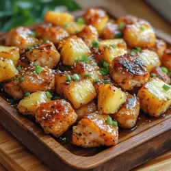Sweet Pineapple Chicken Bites represent a delightful culinary intersection of tropical sweetness and savory goodness, making them an exceptional choice for any dining occasion. This recipe is more than just a dish; it's an experience that captures the essence of summer with every bite. By combining tender chicken breast with succulent pineapple, this dish offers a burst of flavor that is both refreshing and satisfying. Whether you’re preparing a quick weeknight dinner or looking for an impressive appetizer to wow your guests, these chicken bites are guaranteed to become a favorite.