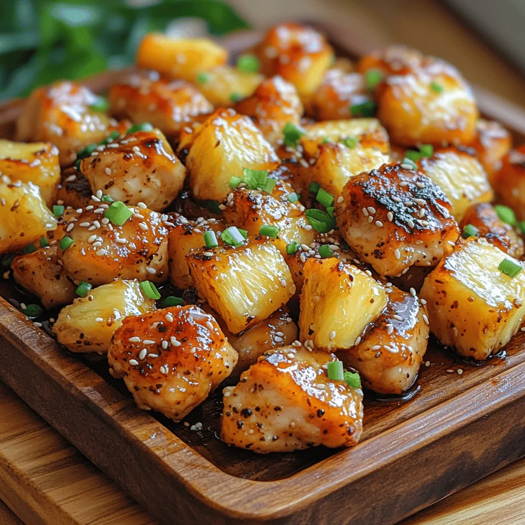 Sweet Pineapple Chicken Bites represent a delightful culinary intersection of tropical sweetness and savory goodness, making them an exceptional choice for any dining occasion. This recipe is more than just a dish; it's an experience that captures the essence of summer with every bite. By combining tender chicken breast with succulent pineapple, this dish offers a burst of flavor that is both refreshing and satisfying. Whether you’re preparing a quick weeknight dinner or looking for an impressive appetizer to wow your guests, these chicken bites are guaranteed to become a favorite.