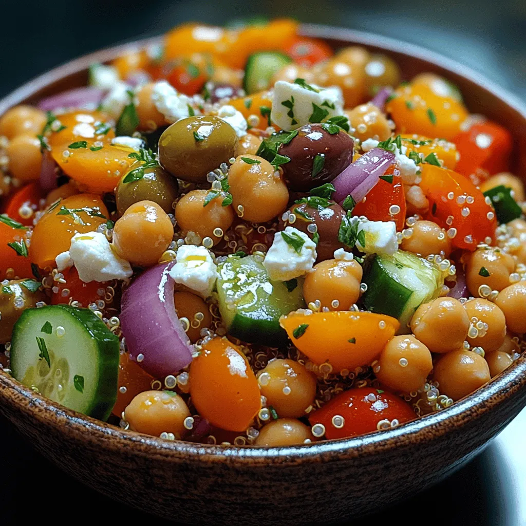 In the bustling world of healthy eating, Mediterranean cuisine shines brightly with its vibrant flavors, fresh ingredients, and numerous nutritional benefits. Among the myriad of dishes that this region offers, one stands out for its refreshing taste and heartiness: the Mediterranean Quinoa Chickpea Salad. This salad is not only a feast for the eyes with its colorful presentation, but it is also a powerhouse of nutrition. Bursting with protein, fiber, and a wide range of vitamins, this salad is an ideal choice for anyone looking to enhance their diet without sacrificing flavor.