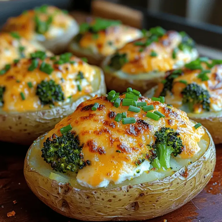 Twice-baked potatoes are a beloved comfort food that combines the hearty satisfaction of baked potatoes with a creamy, flavorful filling. This dish has become a staple in many households, celebrated for its versatility and the joy it brings to family meals and gatherings. The traditional recipe often includes a variety of fillings, but today, we’re adding a unique twist that elevates both the flavor and nutrition of this classic dish: a delightful combination of roasted broccoli and cheese.