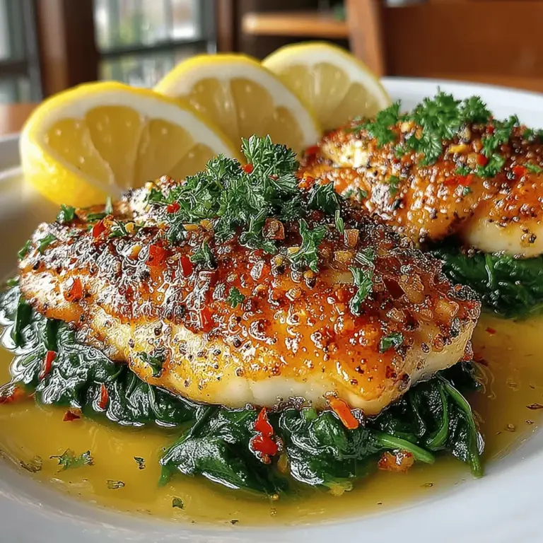 Discover the delightfully refreshing flavors of Zesty Lemon Pepper Tilapia with Garlic Spinach. This dish not only presents a perfect harmony of citrus and herbs but is also packed with nutrients, making it an ideal choice for a light yet satisfying meal. Tilapia, a mild-flavored fish, pairs beautifully with the vibrant garlic spinach, creating a colorful and appetizing plate. In this article, we will delve into the preparation of this delightful recipe, explore its health benefits, and highlight why it deserves a spot in your weekly meal rotation.