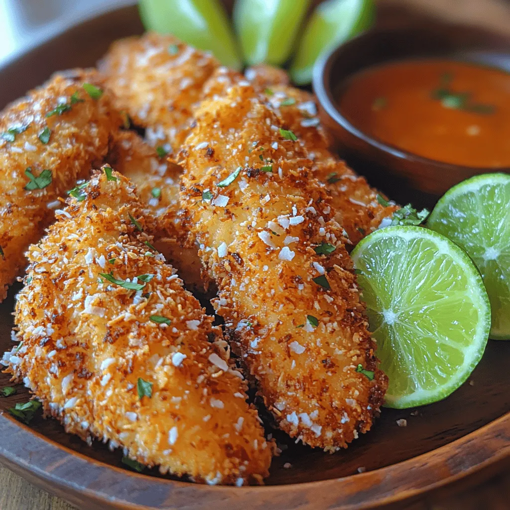 When it comes to comfort food that tantalizes the taste buds, crispy coconut chicken strips stand out as a delightful favorite. This dish wonderfully marries the succulent tenderness of chicken breast with the tropical sweetness of coconut, resulting in a culinary experience that is both satisfying and unique. Whether you're serving them at a family dinner, preparing them for a festive gathering, or simply indulging in a casual snack, these chicken strips are sure to please a crowd. Their crispy exterior, combined with a juicy interior, makes them an irresistible treat for both children and adults alike.