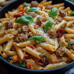 When it comes to comfort food, few dishes can compete with a hearty pasta skillet. The Savory Italian Sausage Pasta Skillet with Spinach & Sun-Dried Tomatoes stands out as an irresistible choice that combines rich flavors, vibrant colors, and essential nutrients—all in one convenient dish. This recipe not only captures the essence of Italian cuisine but also fits seamlessly into busy weeknight dinners, making it a favorite among both home cooks and families alike.