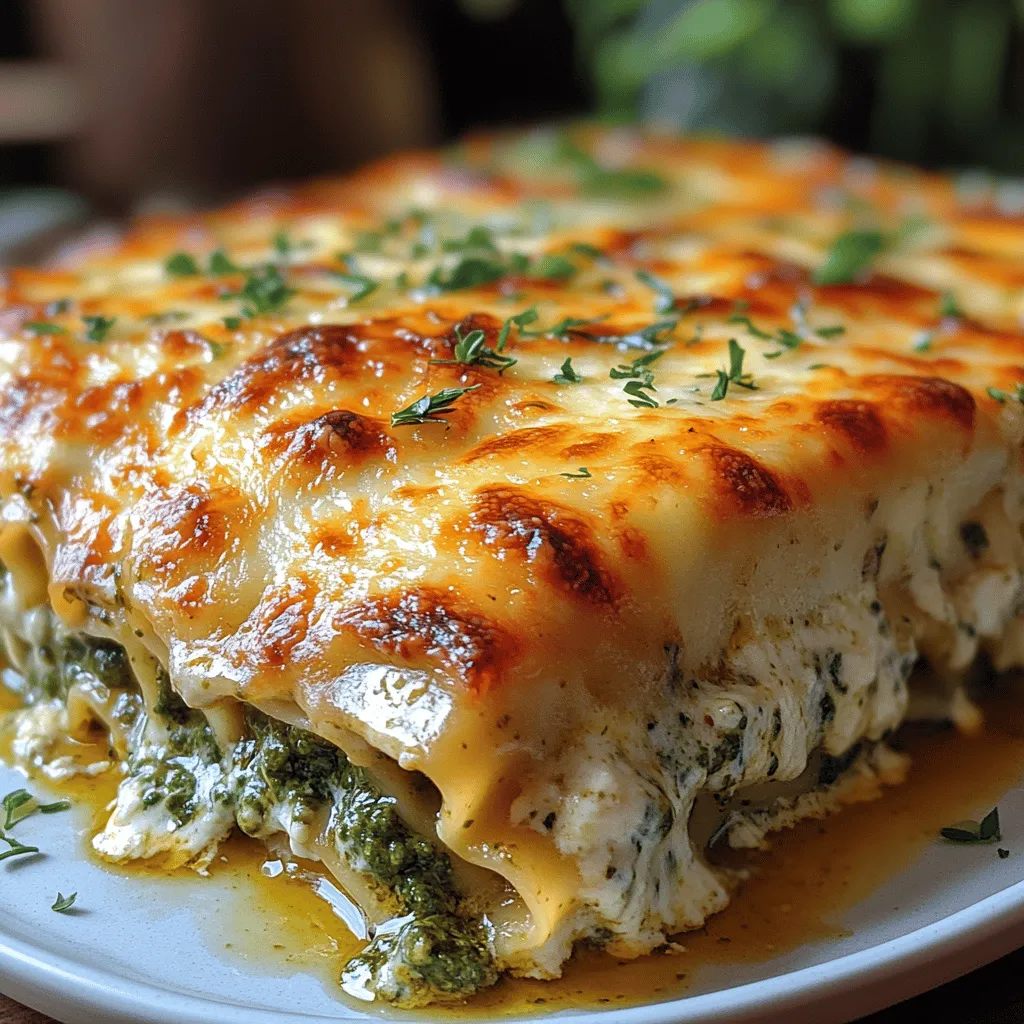 Lasagna is a dish that has captured the hearts and palates of many across the globe. Its rich layers of pasta, sauce, cheese, and various fillings create a mouthwatering experience that embodies comfort food at its finest. While traditional lasagna recipes often feature a tomato-based sauce with ground meats, the versatility of this beloved classic allows for countless variations. Enter the Creamy Pesto Chicken Lasagna—a modern twist that combines the vibrant flavors of creamy pesto with tender chicken and a medley of cheeses. This dish not only promises to delight your taste buds but also offers an impressive centerpiece for family dinners, potlucks, or casual gatherings.