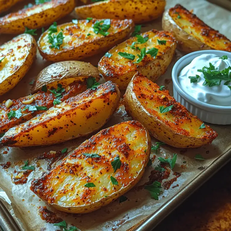 In the expansive realm of comfort food, few dishes can match the satisfying crunch and robust flavors of crispy potato wedges. These golden-brown delights are not just a staple at fast-food joints; they can easily be elevated into gourmet snacks or side dishes right in your own kitchen. Enter the Spicy Delight Crispy Cajun Potato Wedges—a tantalizing recipe that combines the hearty texture of perfectly baked potatoes with an exciting kick of Cajun spices. This dish is a celebration of flavor, making it the perfect accompaniment for burgers, grilled meats, or even a standalone snack for family movie nights.