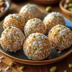 Sweet Pistachio Coconut Balls are a delightful treat that encapsulates the essence of indulgent desserts while being surprisingly easy to make. This no-bake recipe is perfect for those who crave a rich, sweet snack without the need for extensive baking skills or time-consuming processes. The combination of coconut and pistachio not only creates a visually appealing dessert but also offers a unique blend of flavors and textures that can satisfy any sweet tooth.