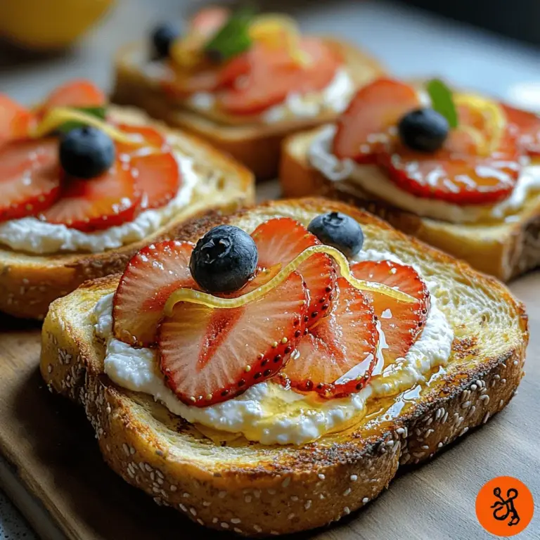 Toast is a beloved staple in kitchens around the world, serving as a canvas for a myriad of toppings that cater to diverse tastes and dietary preferences. Whether enjoyed as a quick breakfast, an afternoon snack, or a sophisticated brunch item, toast can transform simple ingredients into a delightful culinary experience. One such creation that embodies the essence of freshness and flavor is Zesty Creamy Lemon Ricotta Toast. This dish perfectly balances the creamy richness of ricotta cheese with the bright, zesty notes of lemon, making it an irresistible option for anyone looking to elevate their toast game.