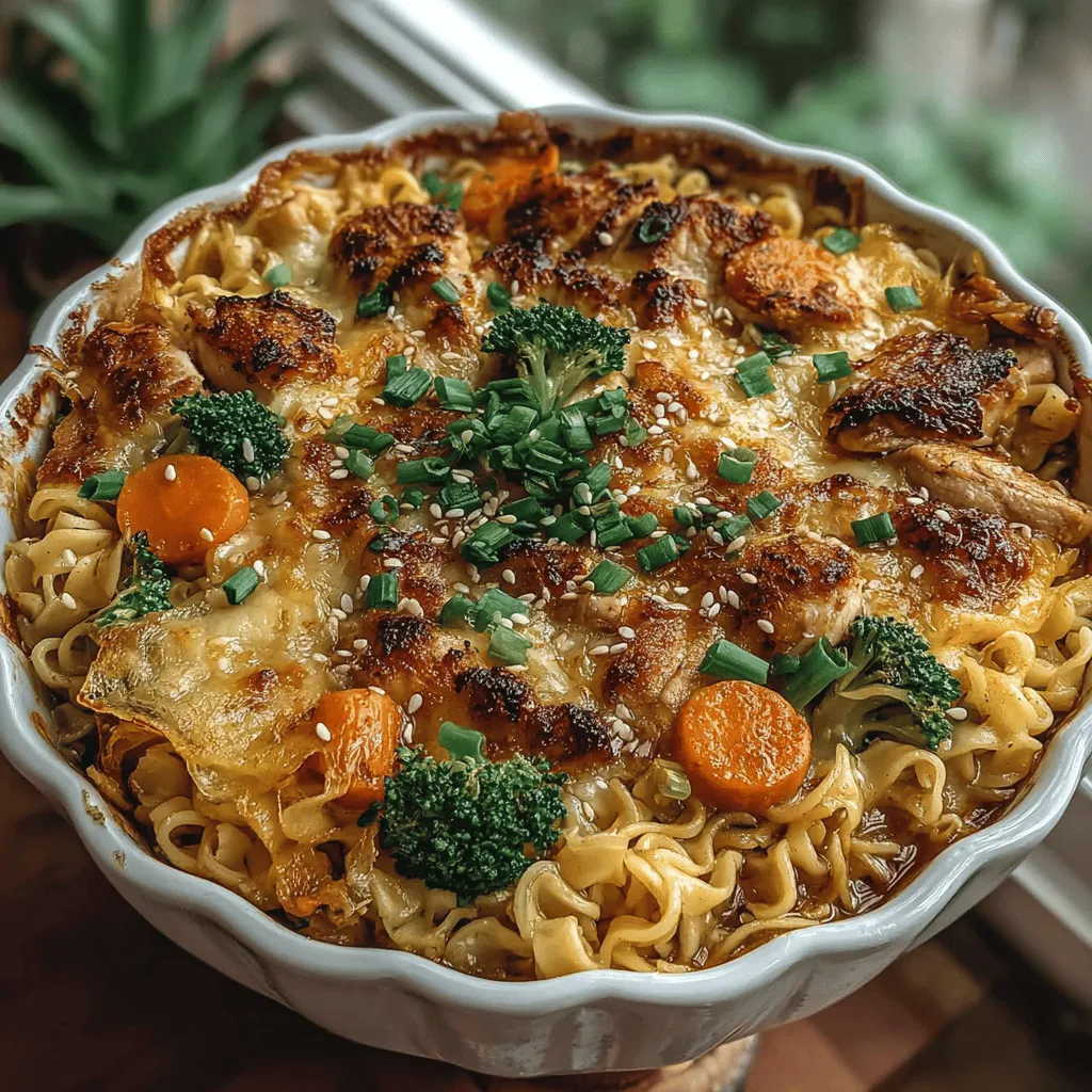 In the realm of culinary creations, few dishes manage to strike the perfect balance between comfort food and vibrant, exciting flavors quite like the Ginger Teriyaki Chicken Ramen Bake. This delightful recipe marries the rich umami notes of teriyaki sauce with the warm, aromatic spice of ginger, all enveloped within the familiar embrace of ramen noodles. As a result, it presents a unique yet comforting meal that is not only easy to prepare but also incredibly satisfying.