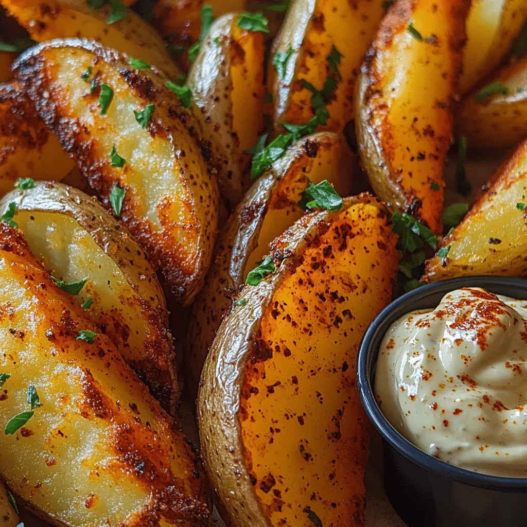 Smoky paprika potato wedges are a mouthwatering side dish that effortlessly combines flavor, texture, and visual appeal. Whether served at a lively gathering, a casual dinner party, or enjoyed as a comforting snack, these crispy wedges have earned their place as a beloved staple in many households. Their irresistible crunch on the outside and fluffy interior make them an ideal accompaniment to a variety of main dishes, from grilled meats to hearty veggie burgers.