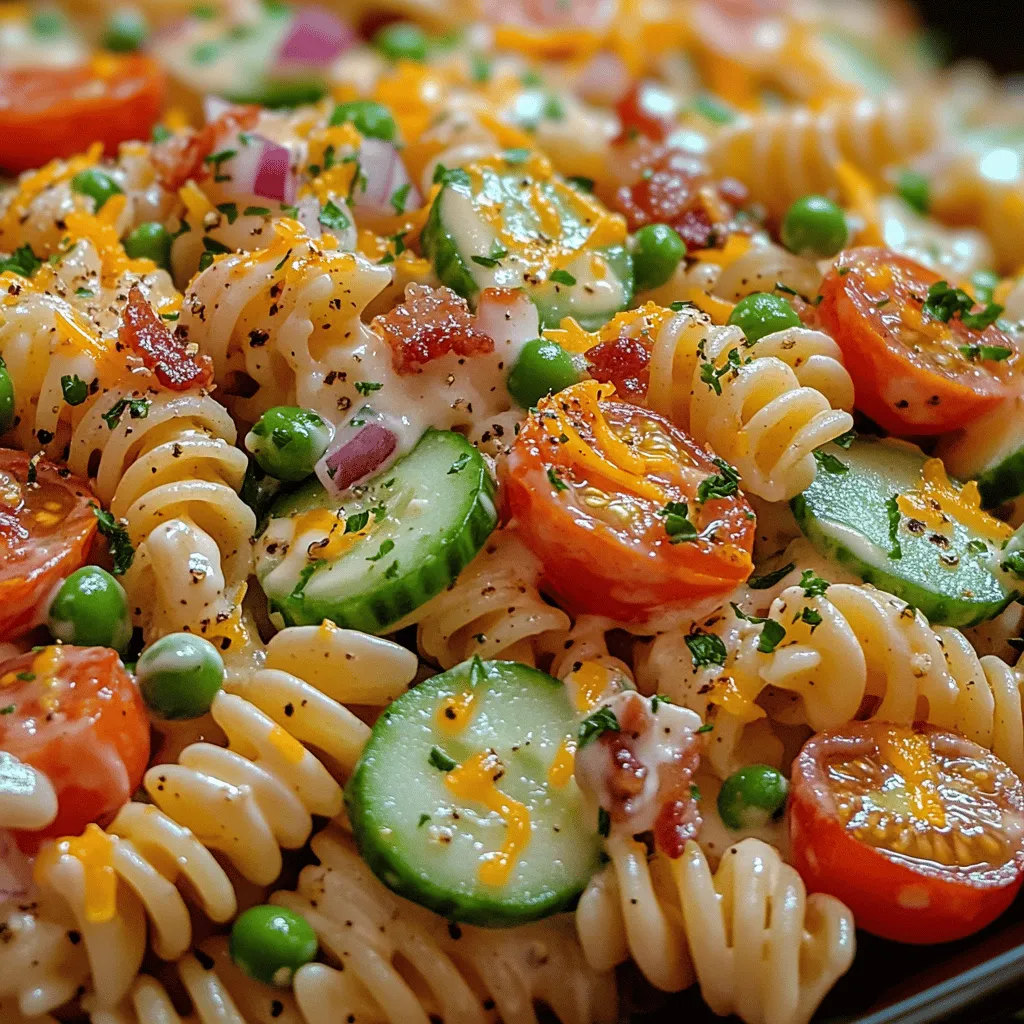 To bring your Creamy Ranch Pasta Salad to life, the first crucial step involves preparing the dressing. In a large mixing bowl, combine the mayonnaise, sour cream, and ranch seasoning mix. The key to achieving that velvety texture lies in the whisking process. Use a sturdy whisk or an electric mixer on low speed to blend these ingredients together. Whisk until the mixture is smooth and free of lumps, ensuring the ranch seasoning is evenly distributed throughout the creamy base. This step is essential because it allows the flavors to meld beautifully, creating a deliciously cohesive dressing that will coat your pasta and veggies.