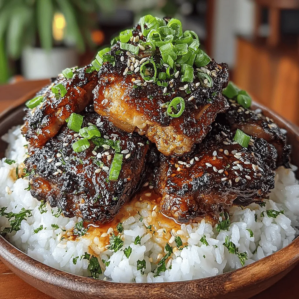If you’re in search of a satisfying weeknight meal that is both delicious and easy to prepare, look no further than Sticky Garlic Soy Chicken with Sesame Rice. This dish strikes a perfect balance between savory and sweet, featuring tender chicken thighs marinated in a rich blend of soy sauce, garlic, honey, and a hint of ginger. The result is a mouthwatering entrée that is complemented beautifully by fluffy sesame rice, making it a complete meal that pleases the palate and nourishes the body.