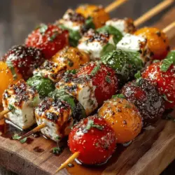 Skewers have captivated culinary enthusiasts for generations, serving as a versatile and visually appealing appetizer that can elevate any gathering. Whether it’s a summer barbecue, a cozy family dinner, or an elegant cocktail party, skewers offer a delightful way to enjoy a variety of flavors in one bite. Among the many delectable options, Tomato Feta Skewers stand out for their vibrant colors, fresh ingredients, and Mediterranean flair. This recipe is not only a feast for the eyes but also a celebration of wholesome ingredients, making it an ideal choice for various occasions.