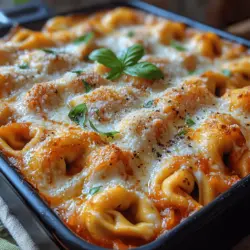 There’s something inherently comforting about a warm, cheesy pasta dish that evokes feelings of home and togetherness. The Cheesy Delight: Creamy Tomato Tortellini Bake is just that—a tantalizing combination of creamy goodness and rich flavors, perfect for family gatherings or a cozy night in. As you take the first bite, the creamy sauce envelops the tender tortellini, creating an irresistible experience that warms both the heart and the palate.
