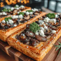Savory Mushroom & Goat Cheese Tarts are a delightful culinary creation that brings together the earthy richness of mushrooms and the creamy tang of goat cheese, all nestled within a flaky, golden pastry shell. These tarts are not only visually appealing but also offer a perfect balance of textures and flavors that make them an irresistible savory treat. Whether served as an elegant appetizer at a dinner party or enjoyed as a light meal alongside a fresh salad, these tarts are versatile and suited for various occasions.
