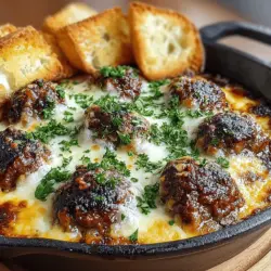 Savory Herbed Garlic Bread Meatball Bake is a delightful fusion of comfort food that brings together the rustic charm of meatballs, the aromatic allure of garlic bread, and the rich, savory depth of marinara sauce. This dish is not only incredibly satisfying but also visually appealing, making it a perfect centerpiece for family dinners or gatherings. The enticing aroma that wafts through your kitchen as it bakes is just one of the many reasons this recipe has become a favorite among home cooks.