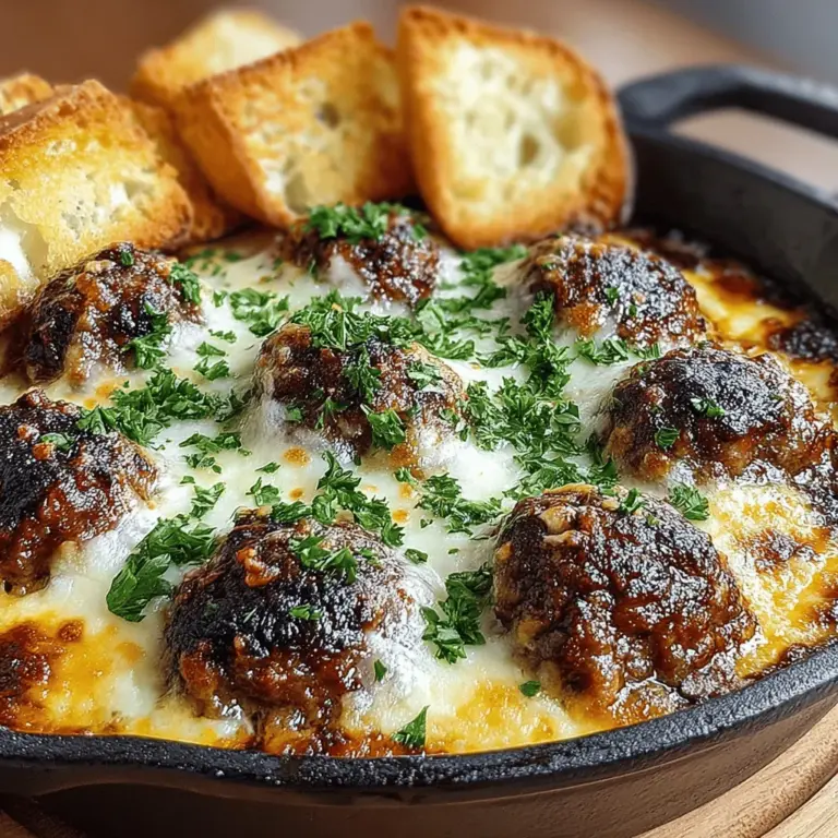 Savory Herbed Garlic Bread Meatball Bake is a delightful fusion of comfort food that brings together the rustic charm of meatballs, the aromatic allure of garlic bread, and the rich, savory depth of marinara sauce. This dish is not only incredibly satisfying but also visually appealing, making it a perfect centerpiece for family dinners or gatherings. The enticing aroma that wafts through your kitchen as it bakes is just one of the many reasons this recipe has become a favorite among home cooks.