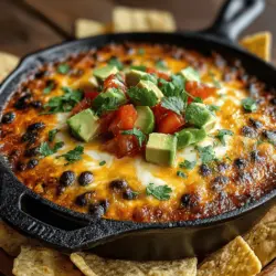 In the world of comfort food, few dishes can rival the delight of a cheesy dip that tantalizes the taste buds while inviting good company and conversation. The Cheesy Black Bean & Avocado Queso Skillet stands out as a standout creation that effortlessly merges wholesome ingredients with rich, savory flavors. This dish is not only a feast for the eyes with its vibrant colors but also a culinary experience that pleases the palate. Perfectly suited for a variety of occasions—whether you're hosting a lively gathering or seeking a cozy snack for a quiet night in—this queso skillet is bound to impress.