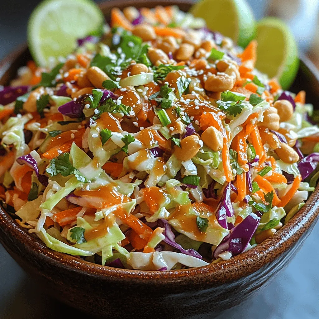 In the realm of salads, the Crunchy Cabbage Peanut Slaw stands out as a vibrant, flavorful option that is not only delicious but also packed with nutritional benefits. This slaw combines the crispness of fresh vegetables with the satisfying crunch of peanuts, creating a dish that is as appealing to the eye as it is to the palate. Whether served as a side dish at a summer barbecue or as a light lunch option, this slaw brings together a medley of textures and flavors that are sure to please.