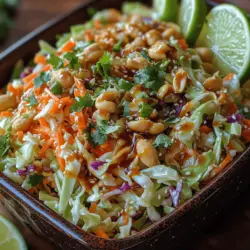 In the realm of salads, the Crunchy Cabbage Peanut Slaw stands out as a vibrant, flavorful option that is not only delicious but also packed with nutritional benefits. This slaw combines the crispness of fresh vegetables with the satisfying crunch of peanuts, creating a dish that is as appealing to the eye as it is to the palate. Whether served as a side dish at a summer barbecue or as a light lunch option, this slaw brings together a medley of textures and flavors that are sure to please.
