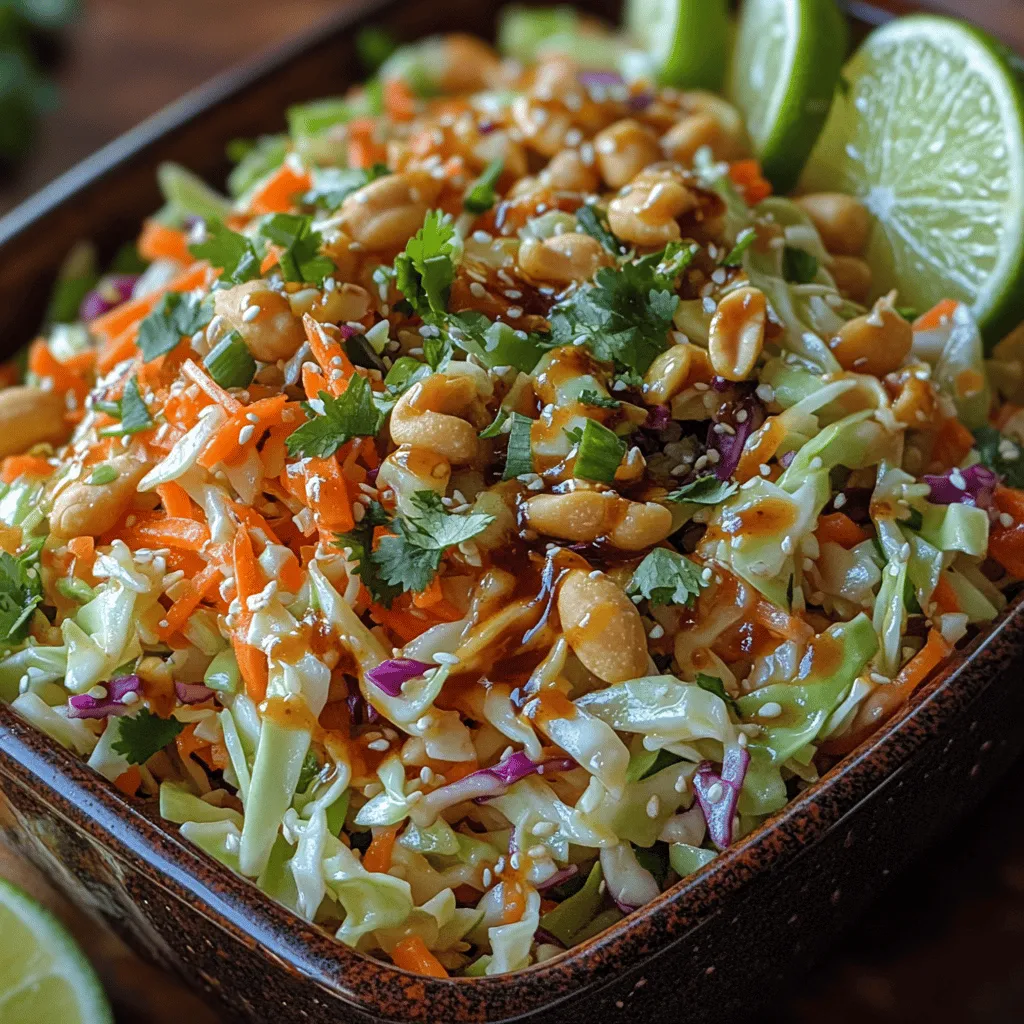 In the realm of salads, the Crunchy Cabbage Peanut Slaw stands out as a vibrant, flavorful option that is not only delicious but also packed with nutritional benefits. This slaw combines the crispness of fresh vegetables with the satisfying crunch of peanuts, creating a dish that is as appealing to the eye as it is to the palate. Whether served as a side dish at a summer barbecue or as a light lunch option, this slaw brings together a medley of textures and flavors that are sure to please.
