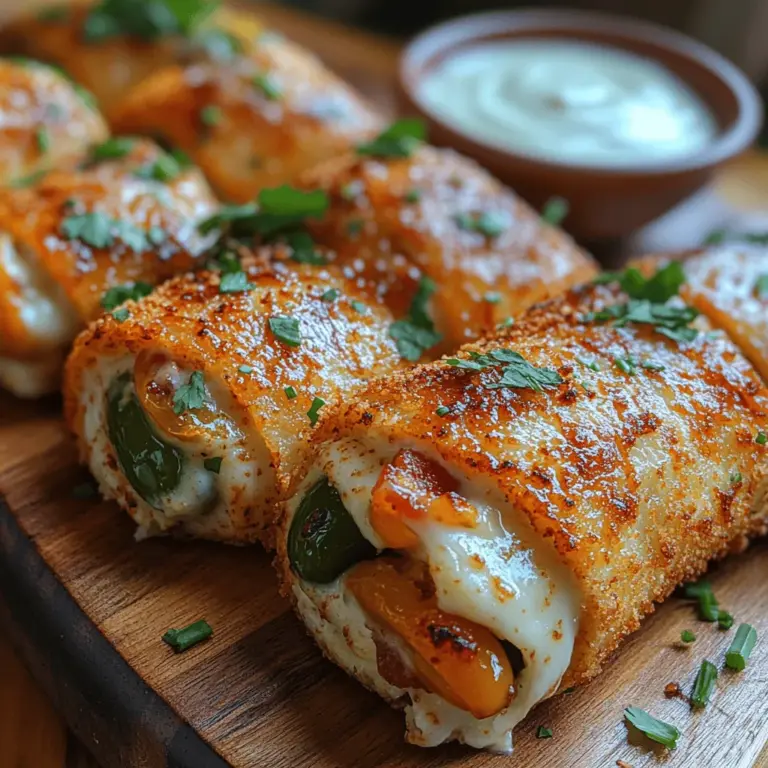 Frying your Crunchy Jalapeño Popper Wraps to perfection requires attention to detail. The right temperature and oil selection are pivotal in achieving that golden, crispy exterior while ensuring the filling is hot and gooey.