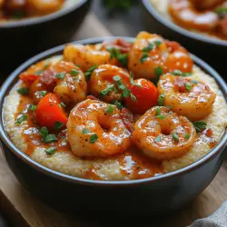 Spicy Southern Comfort: Creamy Cajun Shrimp and Grits is a quintessential dish that embodies the heart and soul of Southern cuisine. Originating from the Creole and Cajun traditions of Louisiana, this dish showcases a harmonious blend of flavors and textures that make it a beloved staple in many Southern households. The creamy, buttery grits serve as a warm and comforting base, while the shrimp, seasoned with a robust Cajun spice blend, adds a delightful kick that tantalizes the taste buds. Whether served at a family gathering or a festive occasion, this dish resonates with comfort and culinary heritage, making it a perfect choice for both casual dinners and special celebrations.