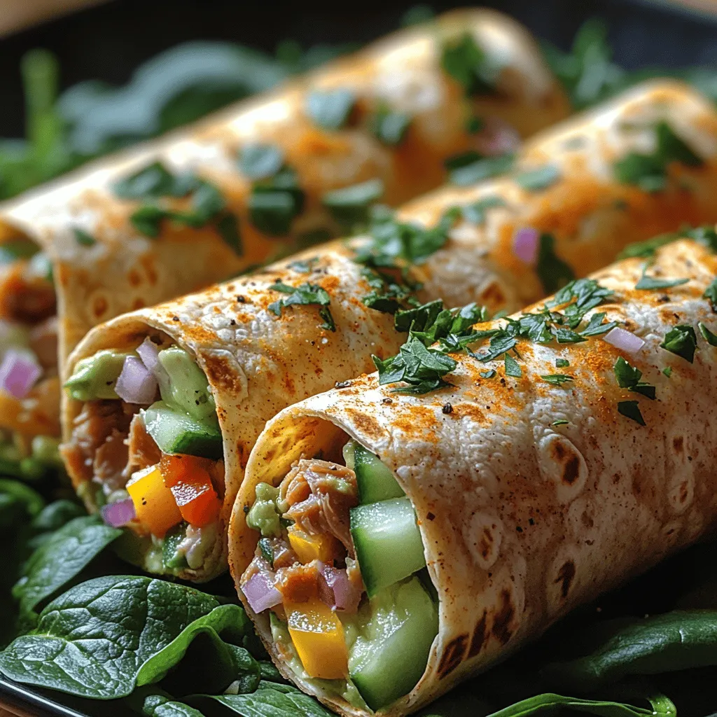 In today's fast-paced world, where meals are often reduced to quick fixes that may not prioritize health, the Avocado Bliss Tuna Wrap stands out as a beacon of nutritious eating. This recipe marries the creamy, rich texture of avocado with the protein-packed goodness of tuna, resulting in a wrap that not only satisfies hunger but also nourishes the body. Perfect for lunch or a light dinner, these wraps are a delightful way to enjoy a wholesome meal without compromising on flavor or convenience.