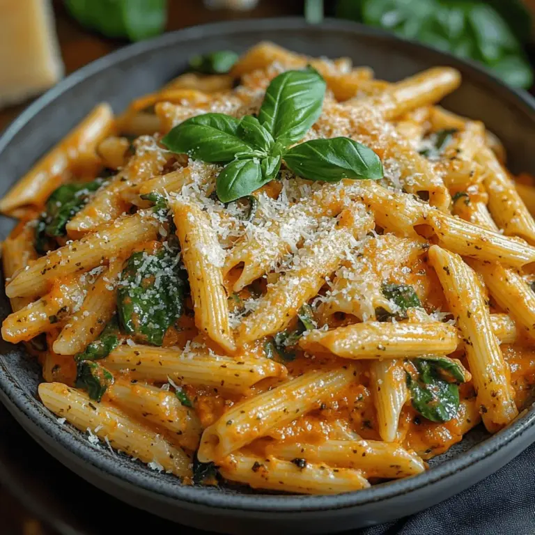 Creamy Tomato Spinach Penne is a delightful dish that perfectly embodies the essence of comfort food while offering a nutritious twist. This pasta recipe combines the rich, creamy texture of a luscious sauce with the vibrant flavors of fresh tomatoes and spinach, making it a standout choice for both weeknight dinners and special occasions. The appeal of this dish lies not only in its taste but also in its simplicity and ease of preparation, which makes it accessible even for novice cooks.