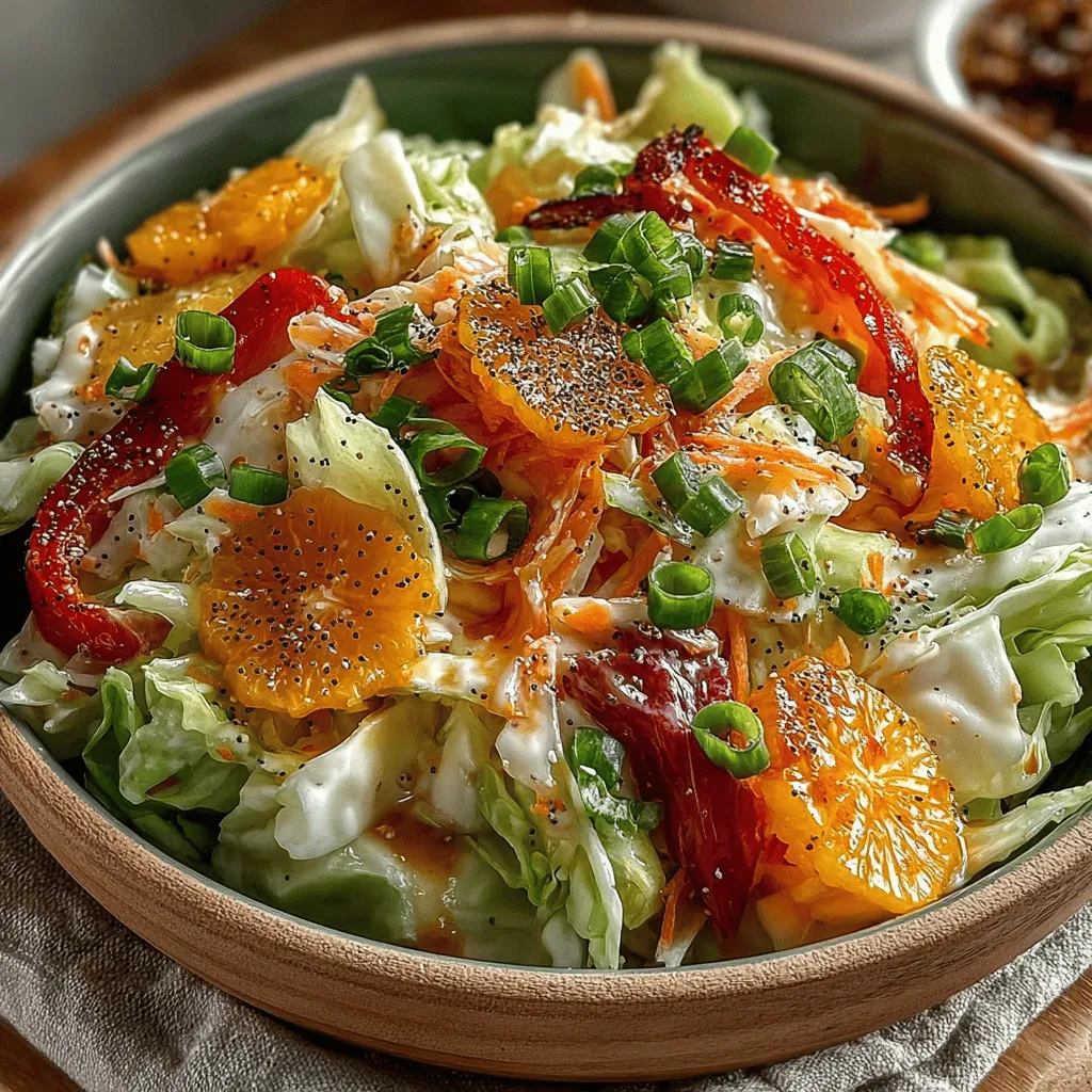 Sweet Pickle Poppy Seed Slaw is a vibrant and refreshing dish that stands out for its unique flavor profile, combining the sweetness of honey and pickles with the tangy kick of apple cider vinegar. This slaw is more than just a colorful addition to your plate; it serves as a versatile side dish or a crunchy topping that can elevate a variety of meals. Whether served alongside grilled meats, tacos, or as part of a summertime picnic spread, this slaw offers a delightful contrast of flavors and textures that can complement any occasion.