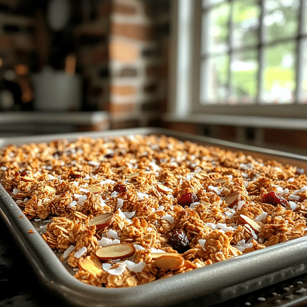 Granola has long been a beloved breakfast staple for health-conscious individuals and food enthusiasts alike. Its delightful crunch and customizable nature make it a versatile option for any time of the day. Among the myriad of granola varieties, Toasty Almond Coconut Granola stands out with its unique combination of flavors and textures. This recipe brings together the rich nuttiness of almonds, the tropical sweetness of coconut, and the wholesome goodness of oats, creating a symphony of taste that is not only satisfying but also nourishing.