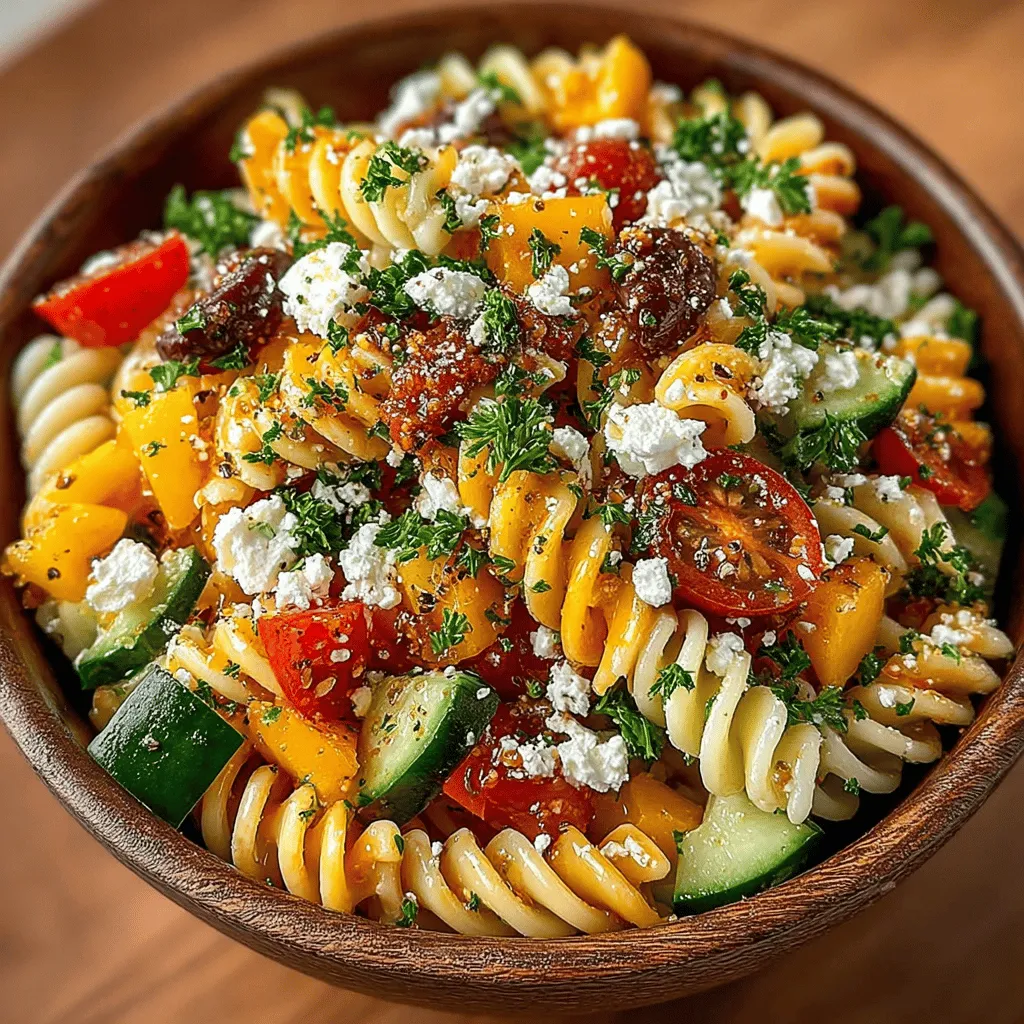 The Mediterranean Bliss Cold Pasta Salad is a vibrant and refreshing dish that encapsulates the essence of Mediterranean cuisine. Known for its fresh ingredients and bold flavors, this salad is a delightful choice for warm-weather gatherings, picnics, or even a light weeknight dinner. Imagine a bowl filled with colorful vegetables, tangy feta cheese, and a zesty dressing that all come together to create a culinary experience that is both satisfying and nourishing.