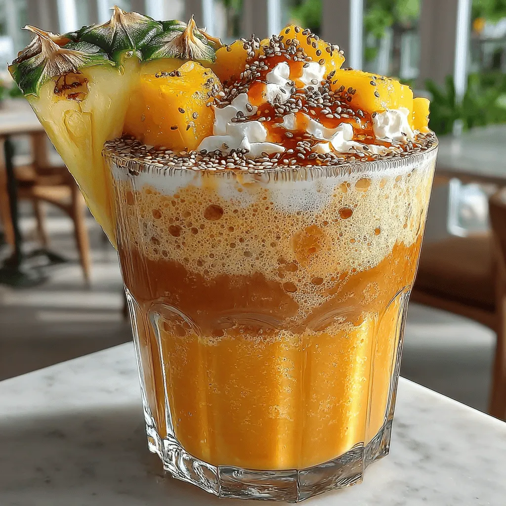 If you're looking for a refreshing and nutritious way to start your day or to enjoy a midday pick-me-up, the Tropical Chia Coconut Smoothie is the perfect choice. This vibrant smoothie is not only visually appealing but also packed with health benefits that will energize you and satisfy your taste buds. Combining the creamy goodness of coconut milk with the nutritional powerhouse of chia seeds and a medley of tropical fruits, this smoothie is a delicious blend that transports you to a sun-kissed paradise with every sip.
