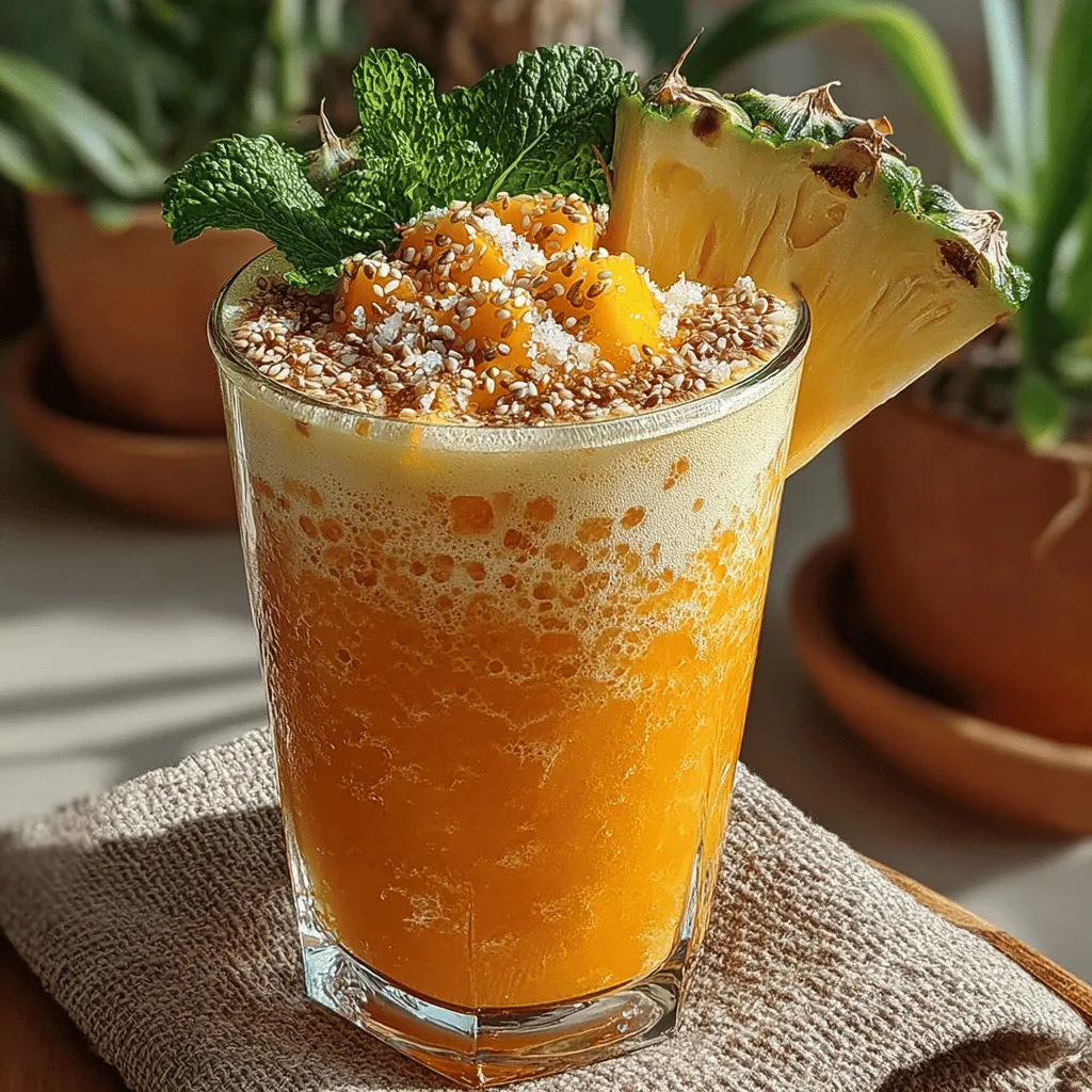 If you're looking for a refreshing and nutritious way to start your day or to enjoy a midday pick-me-up, the Tropical Chia Coconut Smoothie is the perfect choice. This vibrant smoothie is not only visually appealing but also packed with health benefits that will energize you and satisfy your taste buds. Combining the creamy goodness of coconut milk with the nutritional powerhouse of chia seeds and a medley of tropical fruits, this smoothie is a delicious blend that transports you to a sun-kissed paradise with every sip.
