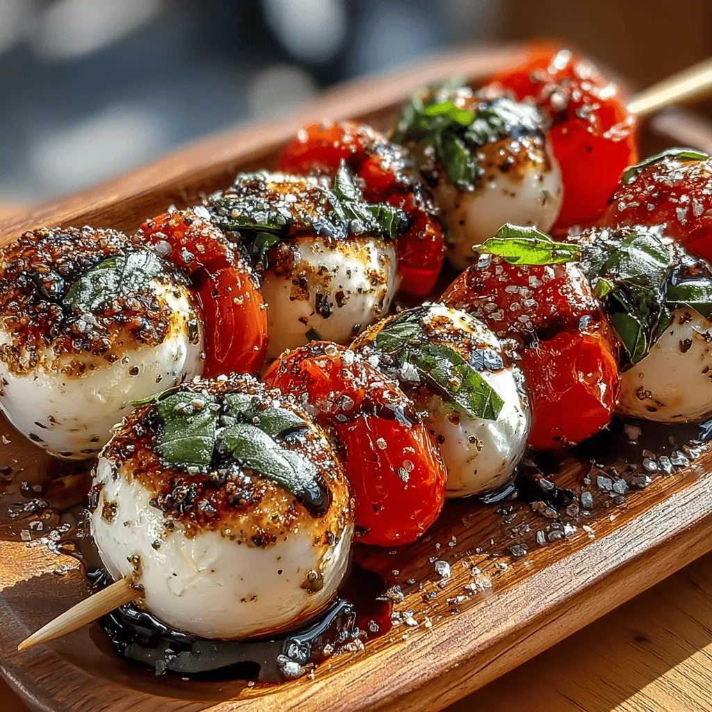 Mini Caprese salad skewers are a perfect blend of vibrant flavors and beautiful presentation, making them an ideal appetizer for any gathering or celebration. This refreshing dish combines the freshness of cherry tomatoes, the creaminess of mozzarella, and the aromatic touch of basil, all drizzled with balsamic glaze and extra virgin olive oil. The charm of these skewers lies not only in their taste but also in their ease of preparation and stunning visual appeal, making them a favorite among hosts and guests alike.