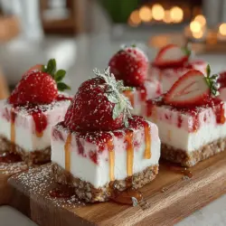 In the realm of healthy desserts, Frosty Strawberry Bliss Chia Yogurt Squares stand out as a refreshing and nutritious treat. These delightful squares not only please the palate with their vibrant color and sweet flavor, but they also offer a guilt-free indulgence that is perfect for warm days or as a wholesome snack. Made with wholesome ingredients such as fresh strawberries, creamy Greek yogurt, and nutrient-packed chia seeds, these squares strike a wonderful balance between taste and health benefits. In this article, we will delve into the recipe, highlighting the nutritional advantages of each ingredient, along with tips for customization and serving.